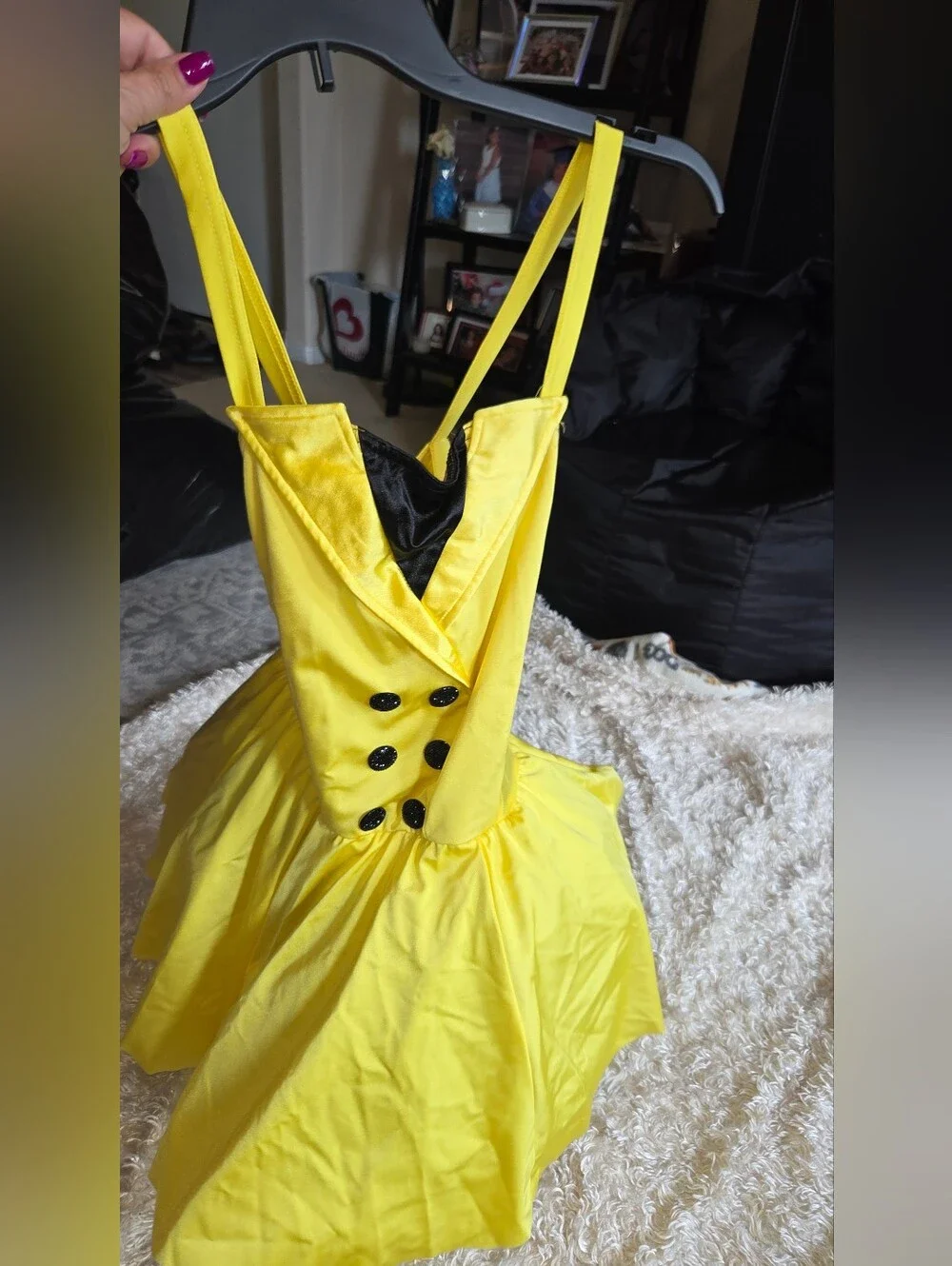 Yellow Sleeveless Button-Front Fit & Flare Dress XL